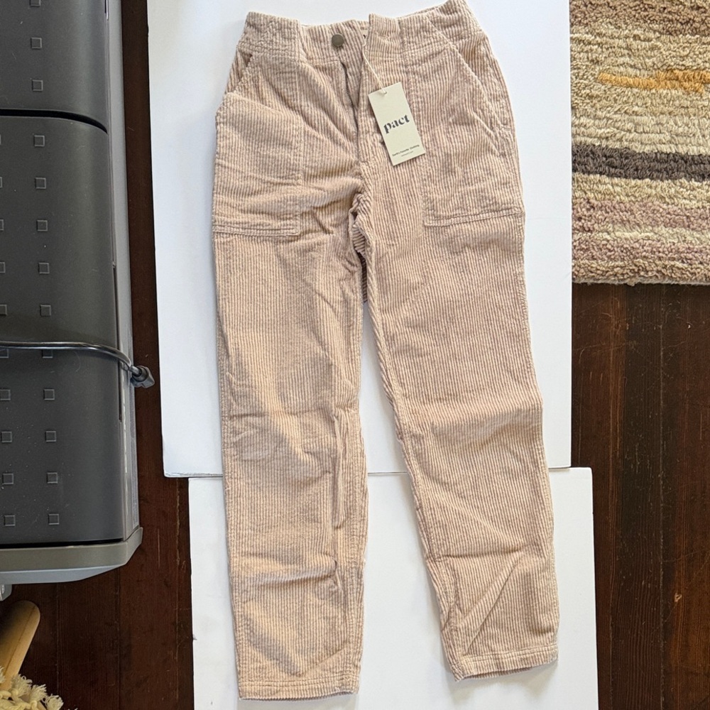 Pact Women's Corduroy Trousers in Light Blush